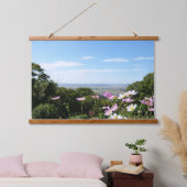 Ontworpen met een foto van Zuid-Korea, horizon Hangend Wandkleed (Slaapkamer)