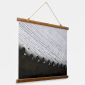 Ontworpen met een foto van Zuid-Korea, horizon Hangend Wandkleed (Gebogen)