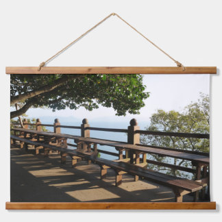 Ontworpen met een foto van Zuid-Korea, horizon Hangend Wandkleed