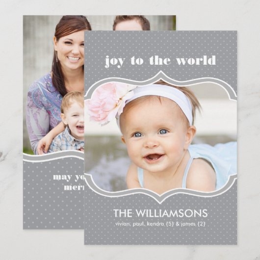 Ontworpen met een laat dubbelzijdig fotokaartje vo feestdagenkaart (Voorkant / Achterkant)