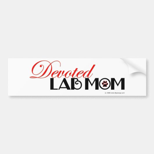 Ontworpen moeder van Labrador Retriever Bumpersticker (Voorkant)