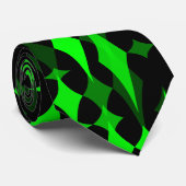 Ontworpen Neon Green Diamonds op zwart Stropdas (Opgerold)