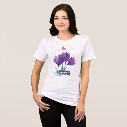 Ontworpen om trendy te bloeien ADV-makers Tri-Blend Shirt (Voorkant volledig)
