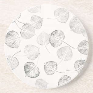 Ontworpen Prints met spen Leaf © Sandy Long Zandsteen Onderzetter