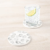 Ontworpen Prints met spen Leaf © Sandy Long Zandsteen Onderzetter (Zijkant)