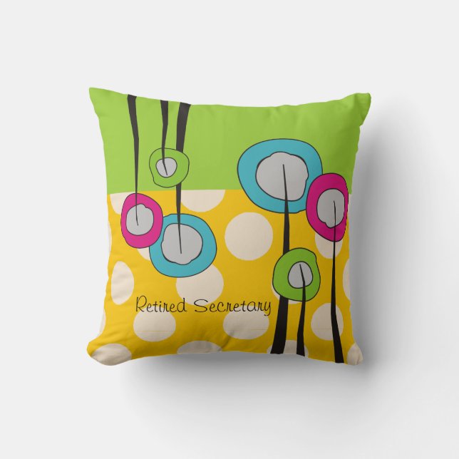 Ontworpen secretaris Pillow Whimsical Flowers Desi Kussen (Voorkant)