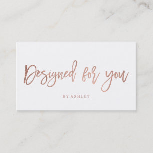 Ontworpen voor een elegant roos gold-typografie visitekaartje