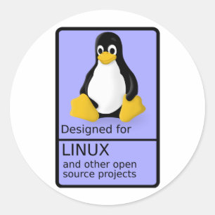 Ontworpen voor Linux Ronde Sticker