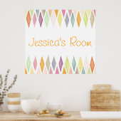 Ontworpen waterverf achtergrond poster (Keuken)