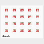Ontwricht 25 december ronde sticker (Vel)