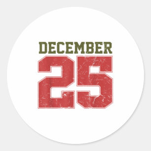 Ontwricht 25 december ronde sticker