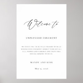 Ontwrichte Ceremonie Trouwbord Poster