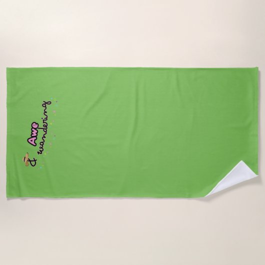 Ontzag en zwerven strandlaken (Voorkant)