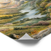 Ontzagwekkend berglandschap schilderen poster (Hoek)