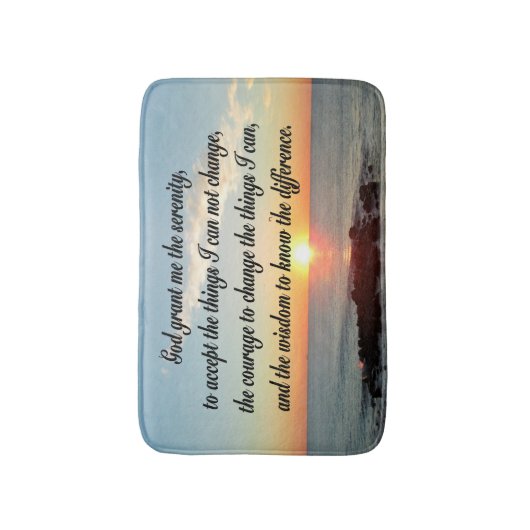ONTZAGWEKKEND SERENITY PRAYER DESIGN BADMAT (Voorkant Verticaal)