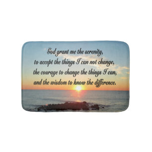 ONTZAGWEKKEND SERENITY PRAYER DESIGN BADMAT