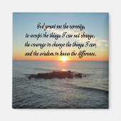 ONTZAGWEKKEND SERENITY PRAYER DESIGN MAGNEET (Voorkant)