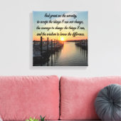 ONTZAGWEKKEND SERENITY PRAYER SUNSET FOTOONTWERP CANVAS AFDRUK (Insitu (Woonkamer))