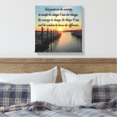 ONTZAGWEKKEND SERENITY PRAYER SUNSET FOTOONTWERP CANVAS AFDRUK (Insitu (Slaapkamer))