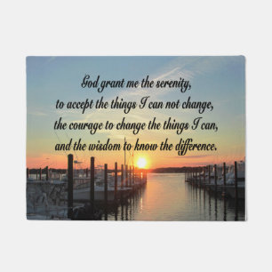 ONTZAGWEKKEND SERENITY PRAYER SUNSET FOTOONTWERP DEURMAT