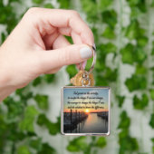 ONTZAGWEKKEND SERENITY PRAYER SUNSET FOTOONTWERP SLEUTELHANGER (Hand)