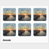 ONTZAGWEKKEND SERENITY PRAYER SUNSET FOTOONTWERP VIERKANTE STICKER (Vel)