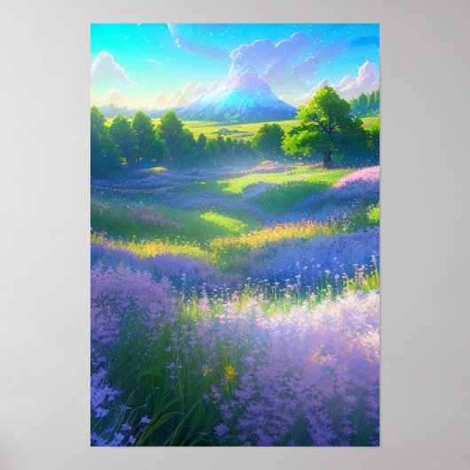 Ontzagwekkend Vista, Green Meadow Poster (Voorkant)