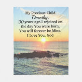 ONTZAGWEKKENDE 90E VERJAARDAG GEPERSONALISEERD FLEECE DEKEN (Voorkant)