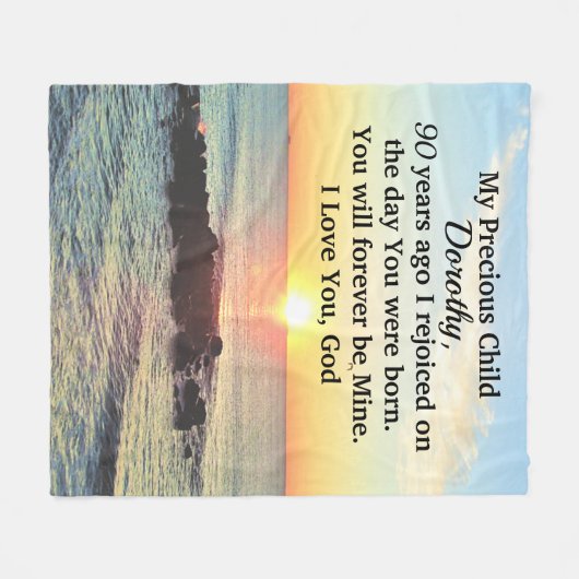 ONTZAGWEKKENDE 90E VERJAARDAG GEPERSONALISEERD FLEECE DEKEN (Voorkant (Horizontaal))