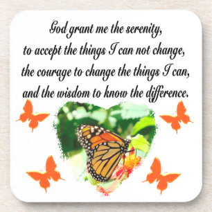 ONTZAGWEKKENDE INSPIRERENDE BUTTERFLY SERENITY GEB BIER ONDERZETTER