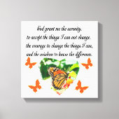 ONTZAGWEKKENDE INSPIRERENDE BUTTERFLY SERENITY GEB CANVAS AFDRUK (Voorkant)