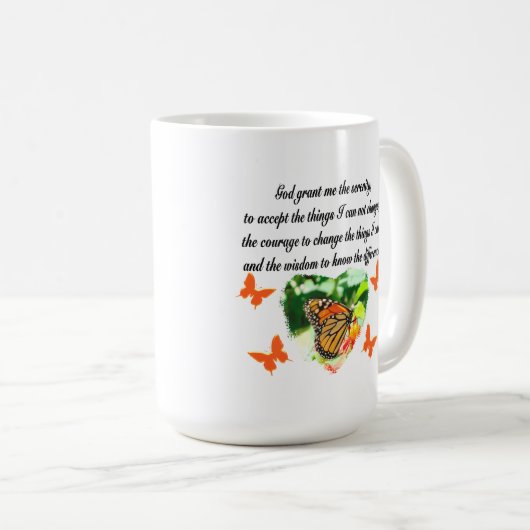 ONTZAGWEKKENDE INSPIRERENDE BUTTERFLY SERENITY GEB KOFFIEMOK (Voorkant rechts)