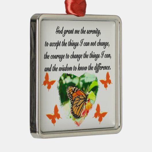 ONTZAGWEKKENDE INSPIRERENDE BUTTERFLY SERENITY GEB METALEN ORNAMENT (Rechts)