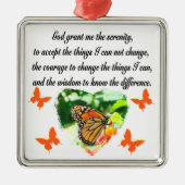 ONTZAGWEKKENDE INSPIRERENDE BUTTERFLY SERENITY GEB METALEN ORNAMENT (Voorkant)