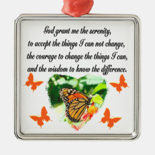 ONTZAGWEKKENDE INSPIRERENDE BUTTERFLY SERENITY GEB METALEN ORNAMENT