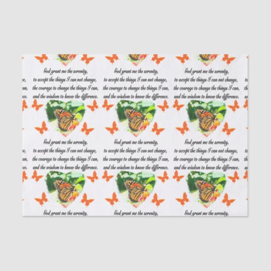 ONTZAGWEKKENDE INSPIRERENDE BUTTERFLY SERENITY GEB TISSUEPAPIER (Voorkant)