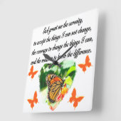 ONTZAGWEKKENDE INSPIRERENDE BUTTERFLY SERENITY GEB VIERKANTE KLOK (Hoek)