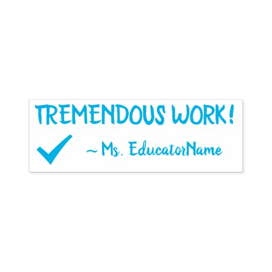 "ONTZETTEND GOED WERK!" + Docent Naam Stempel (Design)