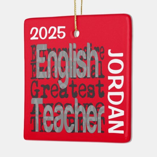 Ontzettend goede Engelse leraar Aangepast Keramisch Ornament (Links)