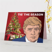 ONTZETTEND GOEDE KERSTKAART VAN DONALD TRUMP KAART (Gele Bloem)