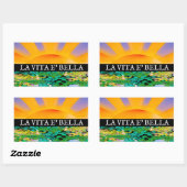 ONTZETTEND RUSTIG  RECHTHOEKIGE STICKER (Vel)