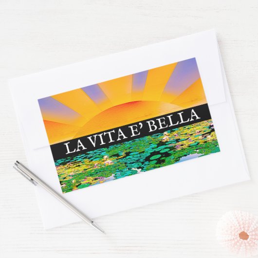 ONTZETTEND RUSTIG  RECHTHOEKIGE STICKER (Envelop)