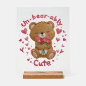 Ontzettend Schattige Teddibeer Acryl Bord (Voorkant)