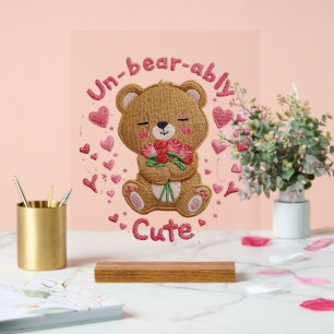 Ontzettend Schattige Teddibeer Acryl Bord