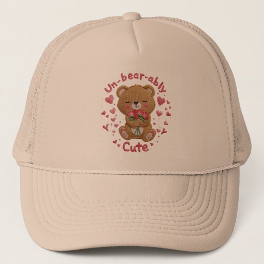 Ontzettend Schattige Teddibeer Trucker Pet (Voorkant)