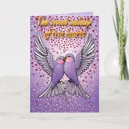 Ontzichtige Liefdesvogels – Een Romantische Valent Feestdagen Kaart