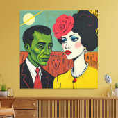 Onuitgesproken verhalen canvas afdruk (Insitu (Woonkamer))