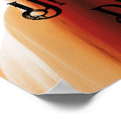 "Onuitgesproken verlangen" Abstracte vrouw Art Pri Poster (Hoek)