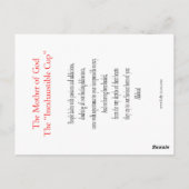 Onuitputtelijke gebekerenkaart briefkaart (Achterkant)