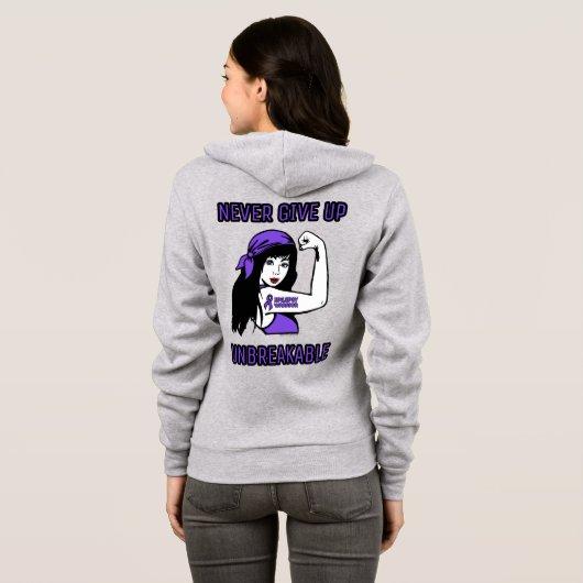ONUITSPLITSBAAR...Epilepsie Hoodie (Achterkant volledig)